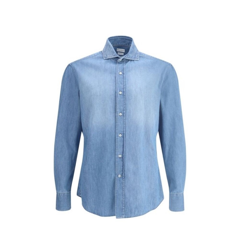 Brunello Cucinelli Denim Men's Shirt large